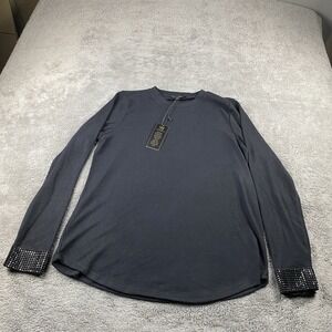 DG2 Diane‎ Gilman Top Shirt Long Sleeve Womens Small Black 30th Anniversary NWT